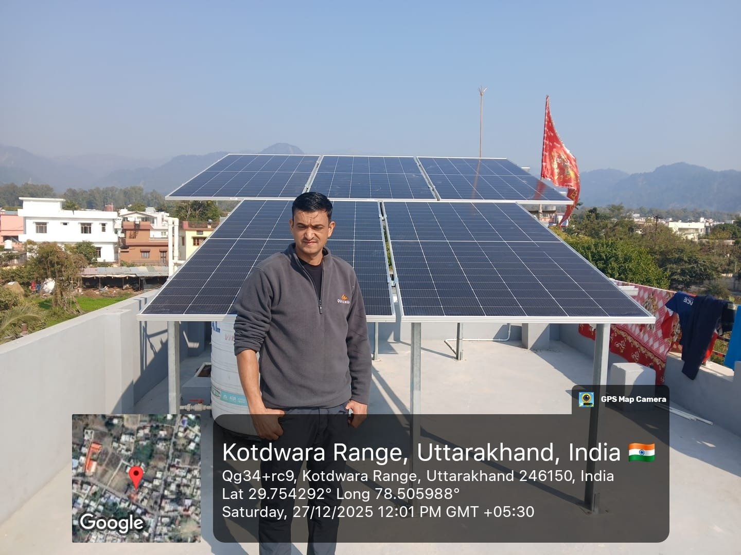 Rooftop solar installation