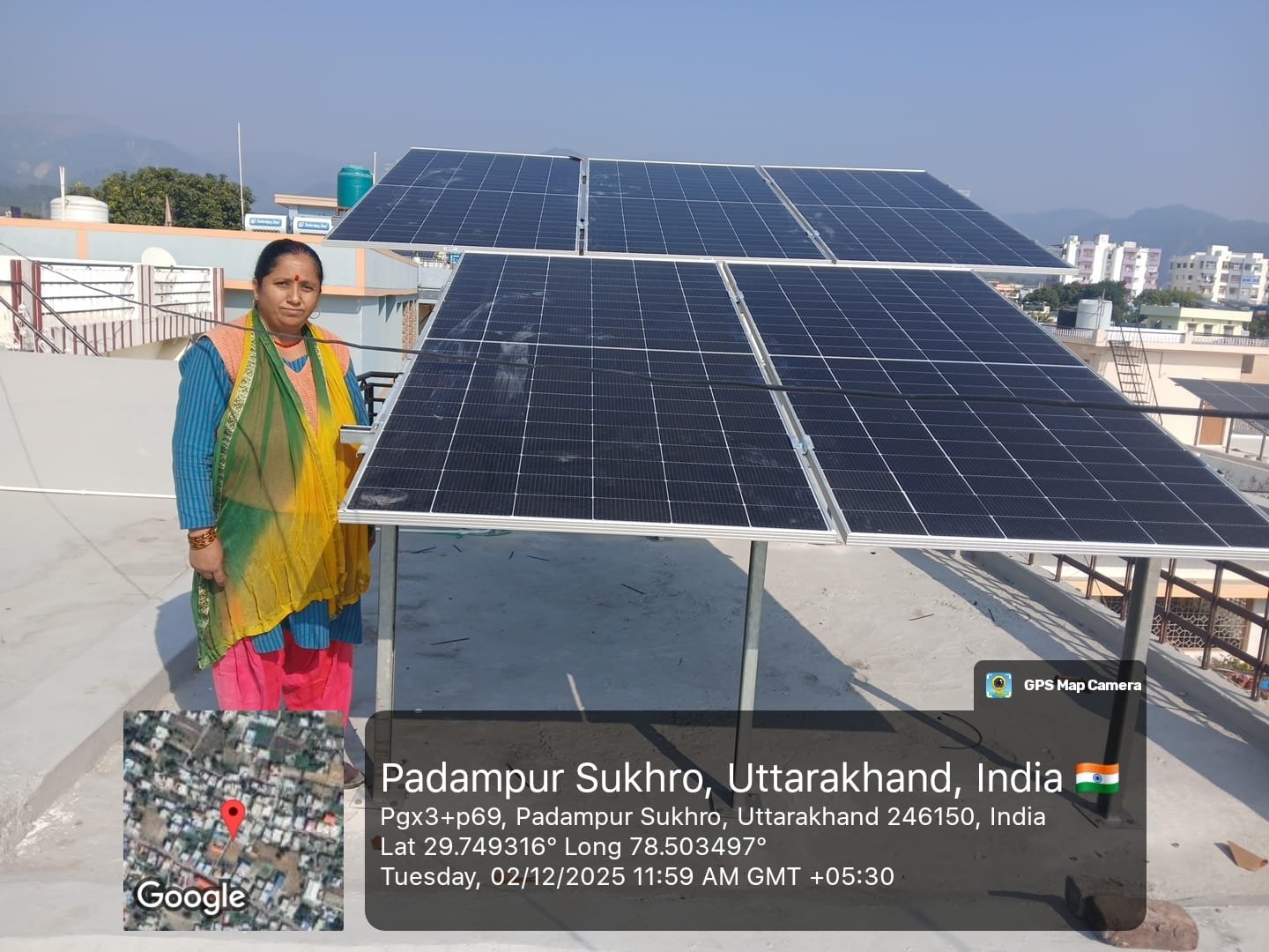 Rooftop solar installation