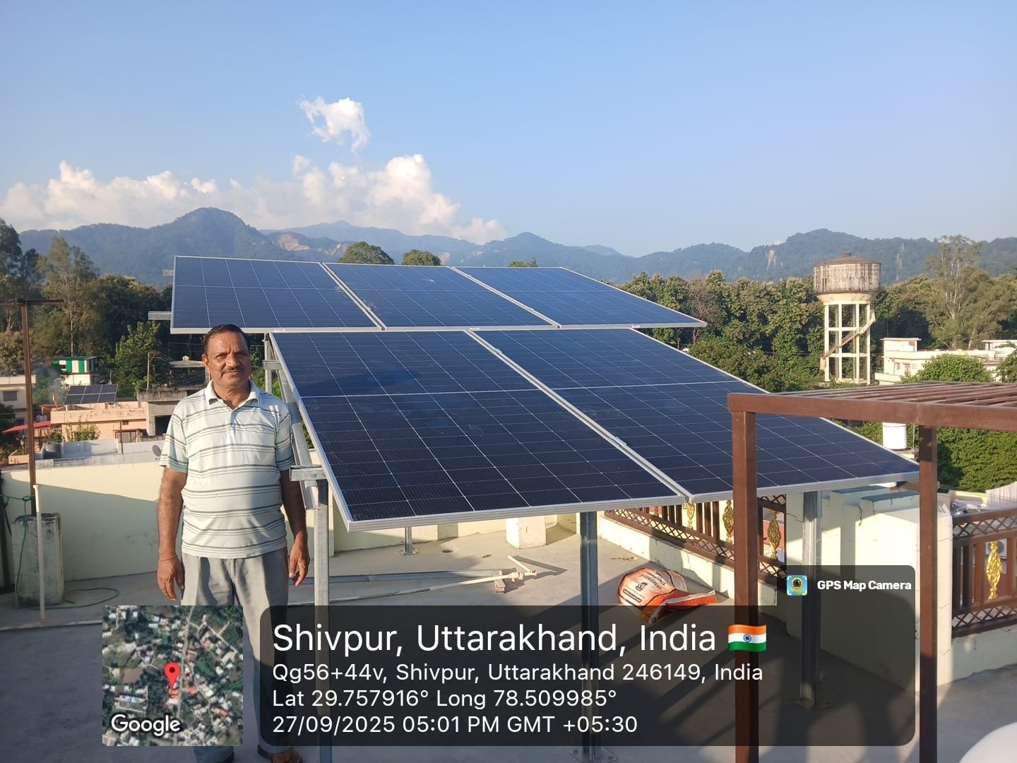 Rooftop solar installation